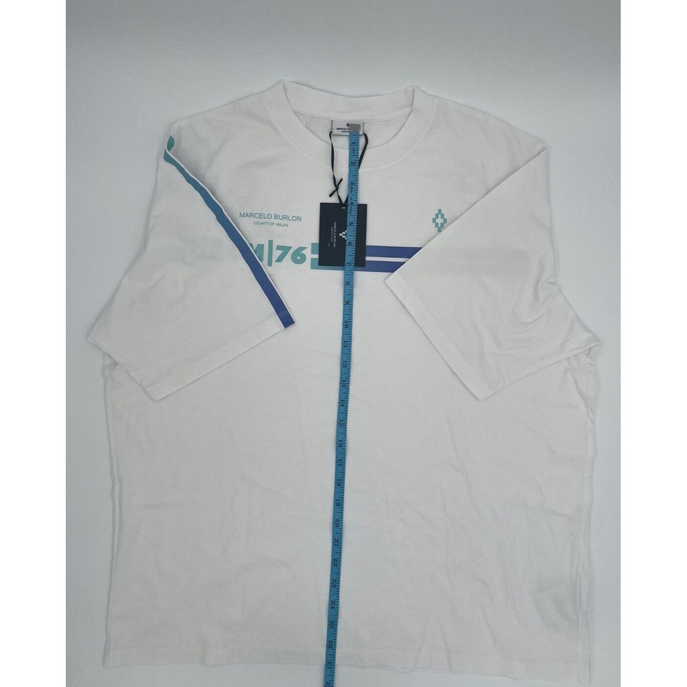 Marcelo Burlon CM|76 White Graphic T-Shirt Men’s Size Medium NEW With Tags